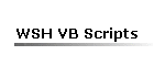 WSH VB Scripts